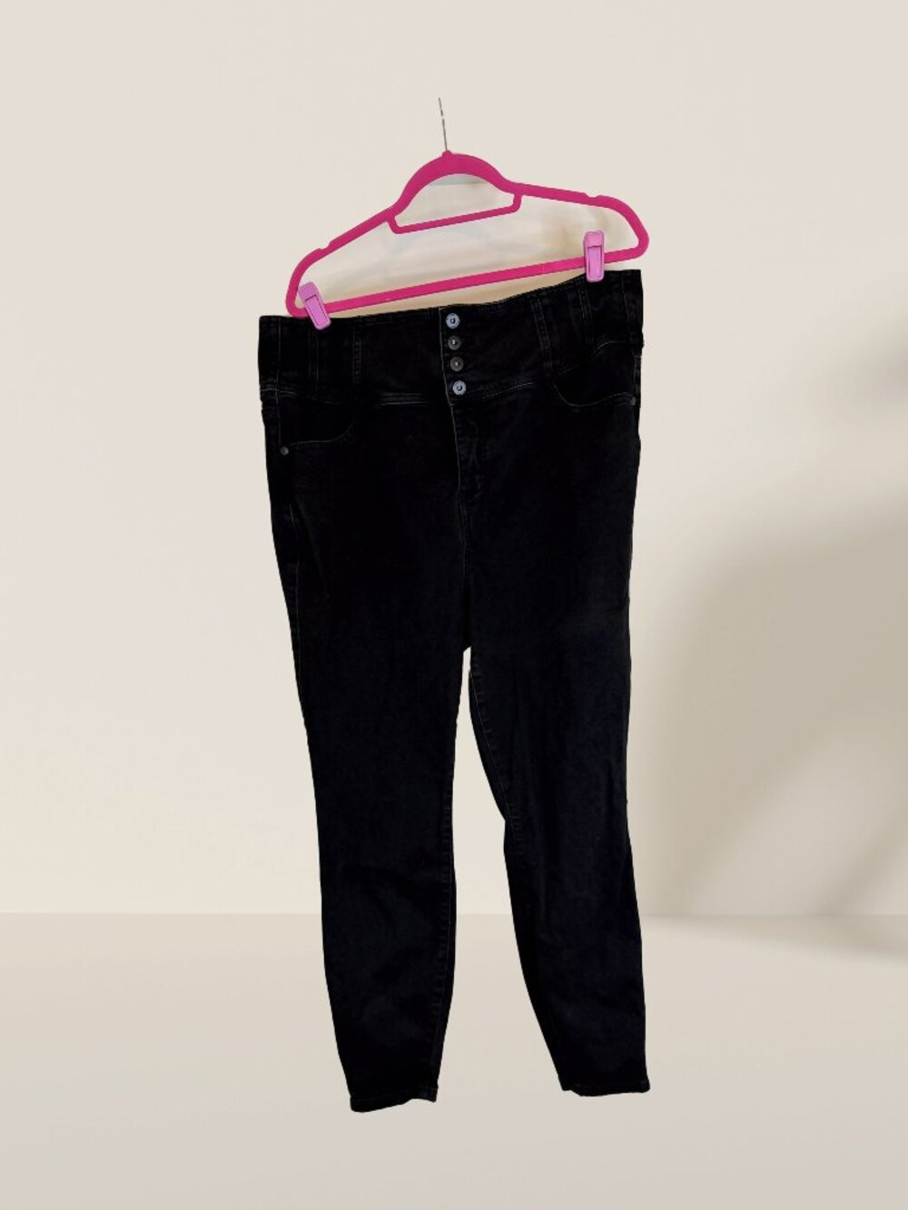 Torrid Black Button-Fly Stretch Jeans Size 20R | High Rise Plus Size Denim